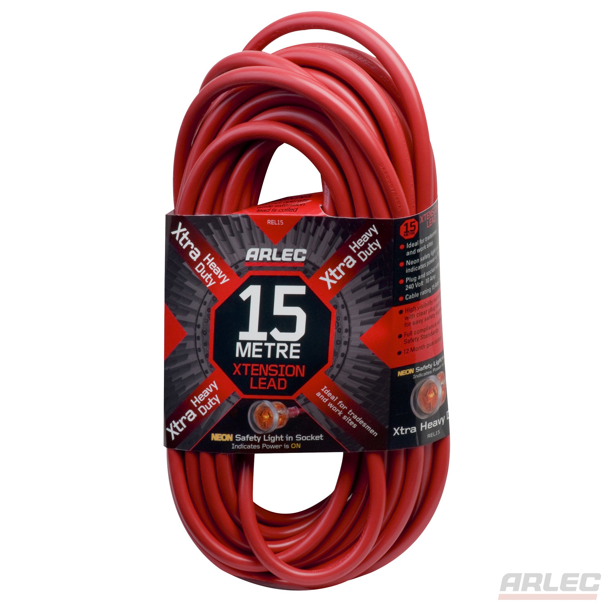 Arlec ARLEC Extra Heavy Duty - 15 Meter Extension Lead - REL15 - BNR Industrial