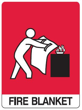 Seton Fire Blanket Vinyl Sticker 250x180mm - BNR Industrial