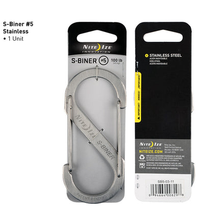 S-Biner - Stainless Steel Hardware Nite Ize Innovation #5 Stainless Steel - BNR Industrial Automation