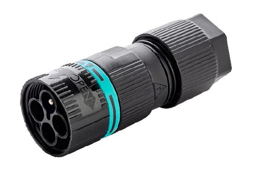 techno THB.387.A4A.LZ 4 Pole Socket Connector IP68 Cable Accessories techno - BNR Industrial Automation