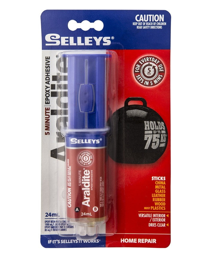 Selleys Selleys Araldite 5 Minute Fast Set Epoxy Adhesive 24ml - BNR Industrial