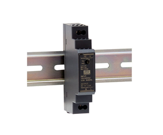 MEAN WELL HDR-15 Ultra Slim Step Shape DIN Rail PSU Power Supplies Mean Well - BNR Industrial Automation