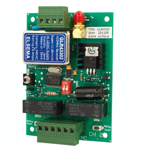 ELSEMA GLR43302, 2 Channel Gigalink™ Series 433MHz Receiver - 11-28VAC/DC in Wireless ELSEMA - BNR Industrial Automation