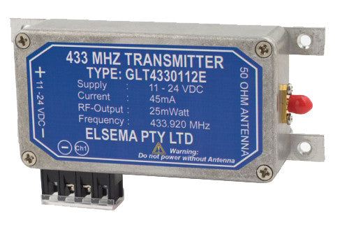 ELSEMA Long Range, GIGALINK™ Series 433MHz Base Station Transmitter Wireless Elsema GLT4330112E - 1 Channel Remote - BNR Industrial Automation