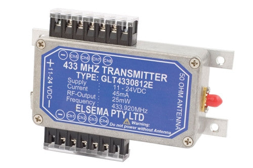 ELSEMA Long Range, GIGALINK™ Series 433MHz Base Station Transmitter Wireless Elsema GLT4330812E - 8 Channel Remote - BNR Industrial Automation