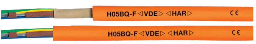 HELUKABEL HELUKABEL H05 BQ-F & H07 BQ-F PUR Sheathed Cable, Resistant to Oils, Petrol, Water, UV Radiation, Hydrolysis and Microbial Attack - BNR Industrial