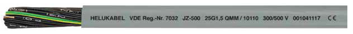 HELUKABEL HELUKABEL JZ-500 Control Cable, Extensively Oil Resistant, Flame Retardant - BNR Industrial