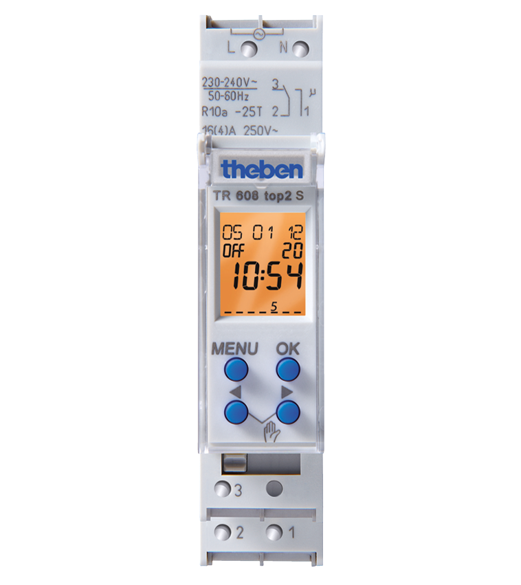 theben theben TR608 top2 S Digital time switch with weekly program - 6080101 - BNR Industrial