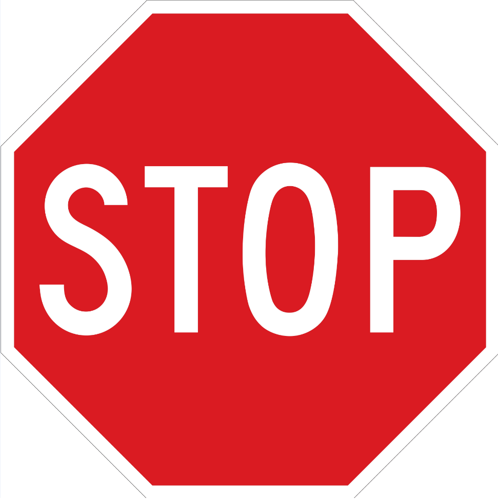 Regulatory Sign - R1-1A Red Stop Sign, Class 1, Aluminium, 600 x 600mm Seton - BNR Industrial Automation