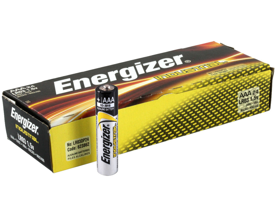 Energizer Industrial AAA Battery Alkaline - 24 Pack Batteries Energizer - BNR Industrial Automation