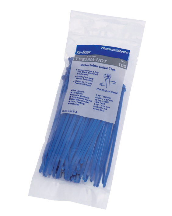 Thomas & Betts TY-Rap Metal Detectable Cable Ties Cable Accessories Thomas & Betts - BNR Industrial Automation
