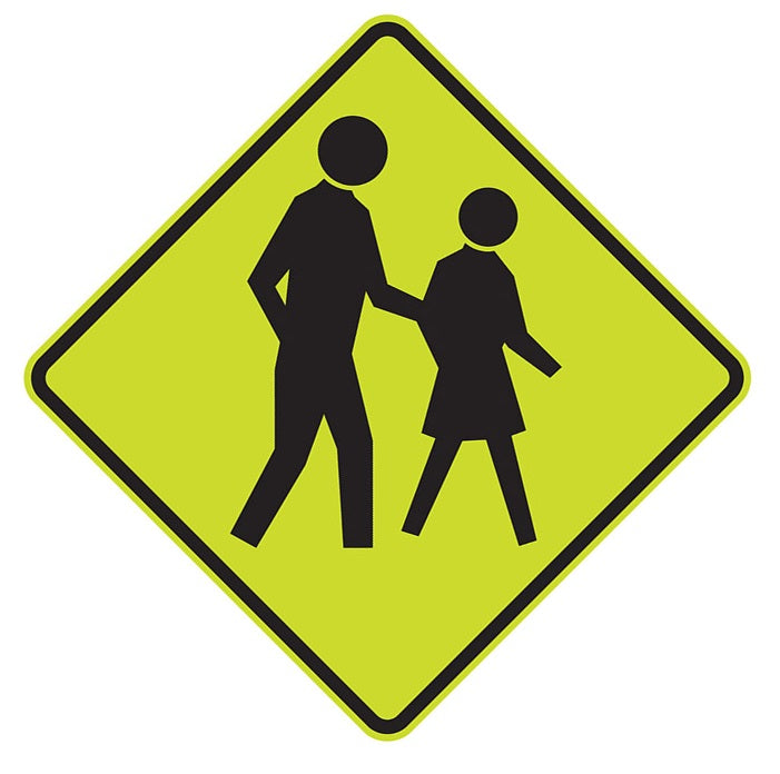 Regulatory W6-1 Pedestrians (Symbolic) - 600x600mm C1 ALUM Seton - BNR Industrial Automation
